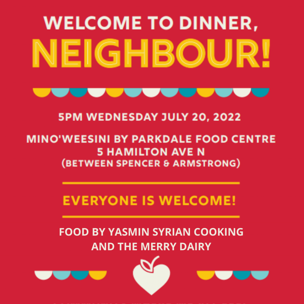 Community Dinner July 20th at 5pm